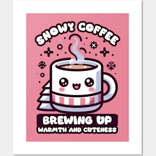 snowy coffee Posters and Art